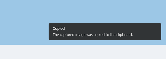 Copied notification